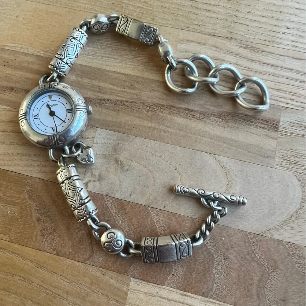 Brighton Marrakech ladies silver tone bracelet fashion watch NEW BATTERY